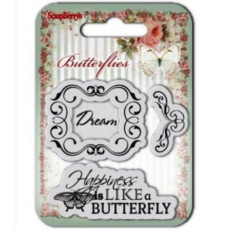 Stemple akrylowe ScrapBerry's 7cm, Butterflies Dream
